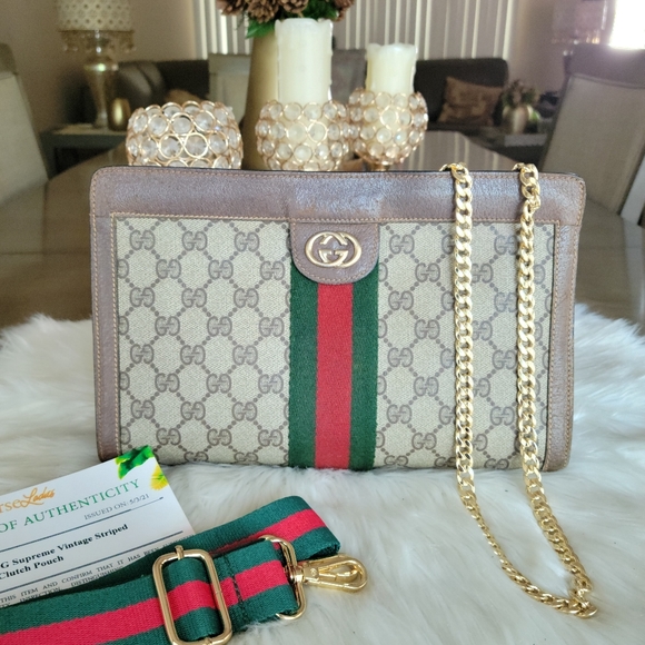 Gucci Handbags - 100% Authentic Gucci vintage web sherry line clutch crossbody